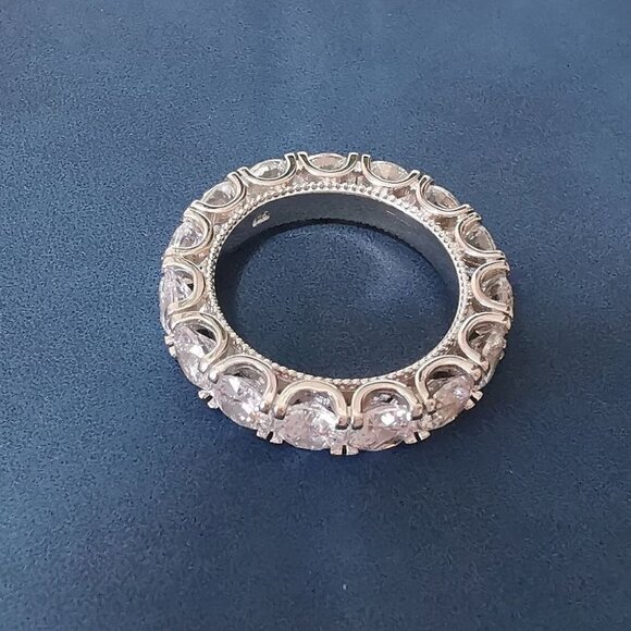 Diamonique CZ eternity band ring size 9 🆕 - Picture 3 of 9